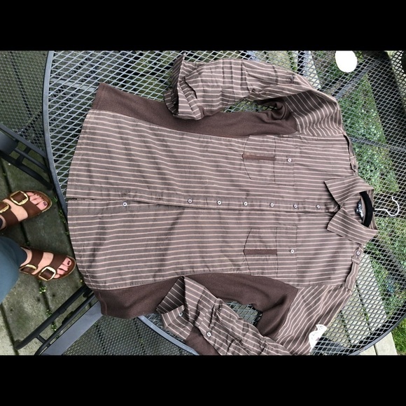 XL Goode Rider brown riding top w winched back and stretchy side panels. - Picture 8 of 11